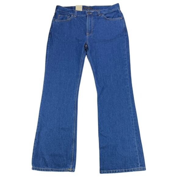 NWT NUDIE JEANS Hazy Hank Slim Fit Bootcut Men's Jean Size 31 x 30 True Blue - Picture 2 of 8